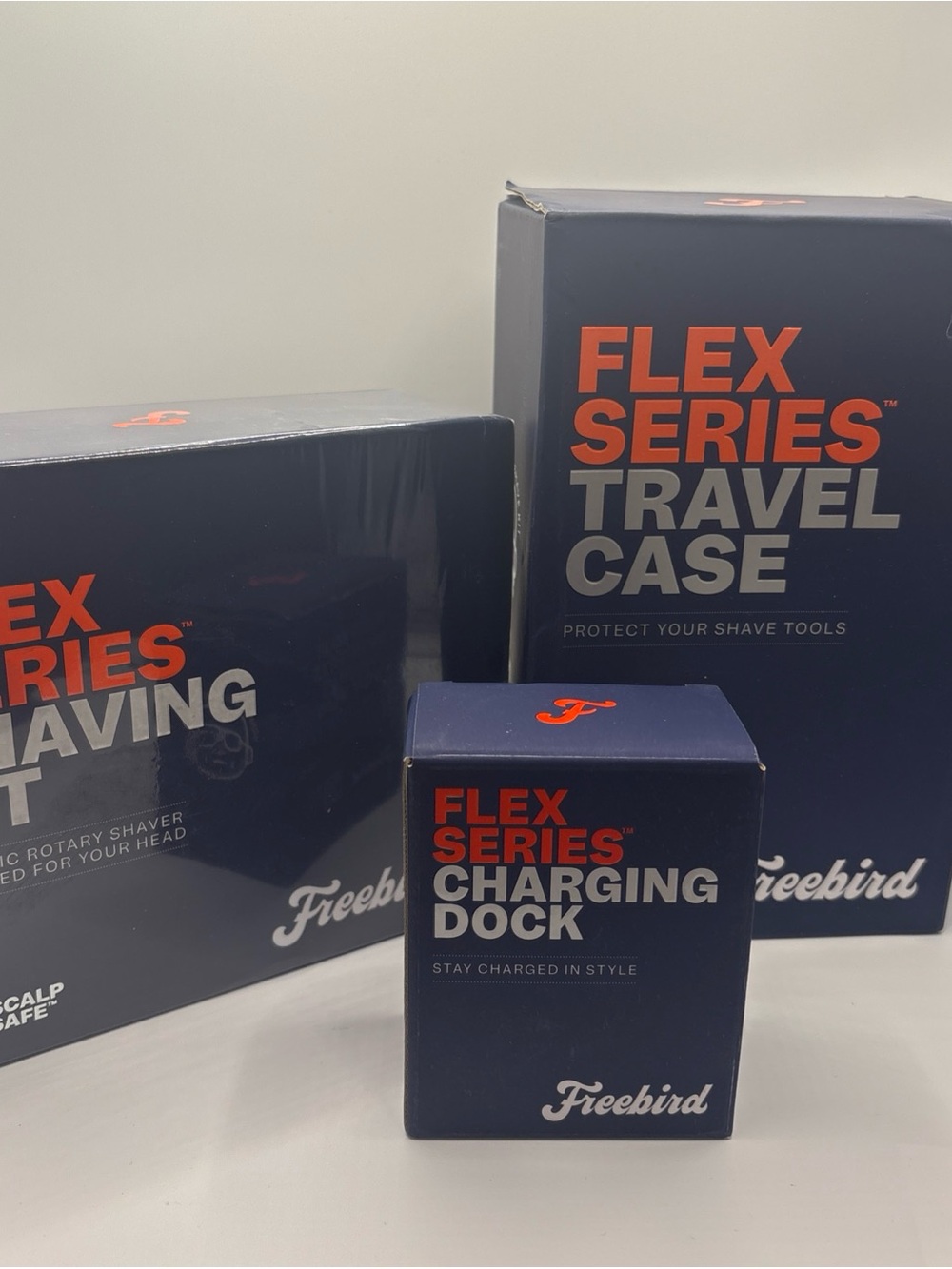 Freebird Flex Series Shaving Kit Head Shaver + Charging Dock + Travel Case New